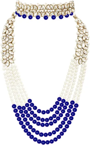 Miniatura 4 de Wedding Party Wear Bridal Jewellery Choker Long Pearl Necklace Earrings Maang Tikka Indian Traditional Set for Women