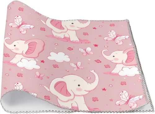 Miniatura 3 de Elephant Butterfly Placemats Set of 6 Resistant Table Mats Washable Place Mats for Dinner Party Table Decoration
