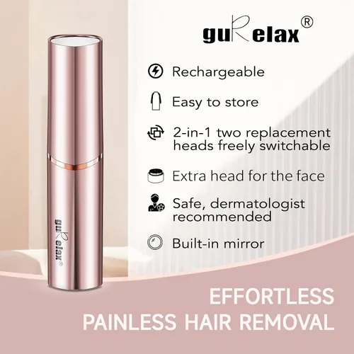 Miniatura 2 de Removedor de vello facial para mujeres (Gen 3 Pro), recortador facial de cejas, dispositivo de depilación 2 en 1 de lujo para cara, labios, nariz
