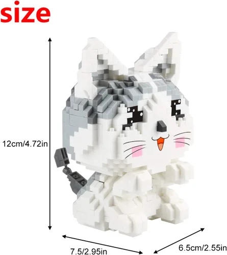 Miniatura 2 de Mini bloques de construcción Larcele de perros, ladrillos de juguete para construir mascotas, 950 piezas KLJM-02, Gato, modelo 2284