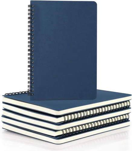 Miniatura 33 de EUSOAR - Cuaderno con espiral rayado, tamaño A5, paquete de 24 de 5.5" x 8.3", 120 páginas, cuaderno universitario con rayas, cuaderno de viaje