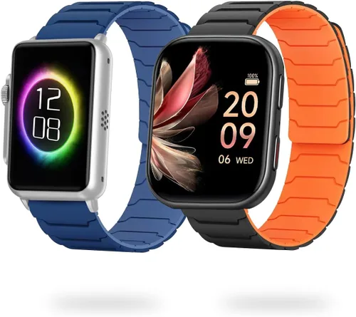 Compatible con FITVII Smart Watch, 0.787 in, 0.866 in, correa magnética compatible con FITVII HM57, correa magnética deportiva de silicona fuerte