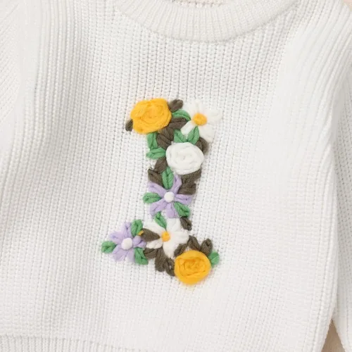 Miniatura 42 de Suéter de primer cumpleaños para bebés y niñas de un año de edad, sesión de fotos, otoño e invierno