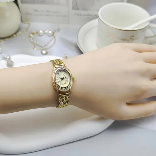Miniatura 3 de Reloj ovalado vintage para mujer, de lujo, esfera ultrafina, de acero inoxidable, resistente al agua