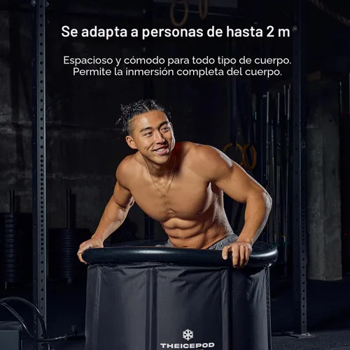 Miniatura 2 de The Pod Company Bañera de hielo estándar, bañera de inmersión fría de 84 galones con tapa de cubierta, bañera inflable portátil para adultos