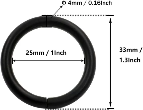 Miniatura 2 de BIKICOCO 1 '' Metal O-Ring Buckle Connector Round Loops no soldados con autógena para bolsos Webbing Monedero y correas de cinturón, 30