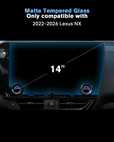 Miniatura 2 de Protector de pantalla para L exus NX 2022 ~ 2025 (250/350/350h/350h F SPORT) Protector de pantalla táctil de vidrio templado mate antirreflejo de 14