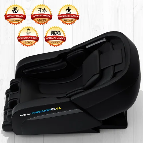 Miniatura 8 de Silla de masaje 3D reclinable 6 v4 Gravedad cero con calefacción Masajeador de cuerpo completo Shiatsu de tejido profundo Estiramiento de yoga