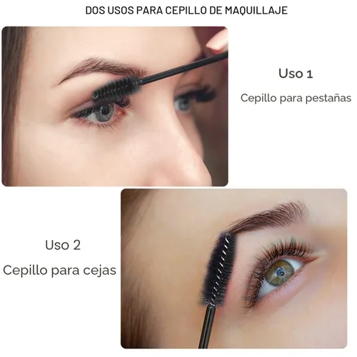 Miniatura 8 de GUMIKE - 100 piezas de cepillos desechables para pestañas y maquillaje, para extensión de pestañas y cejas (negro)