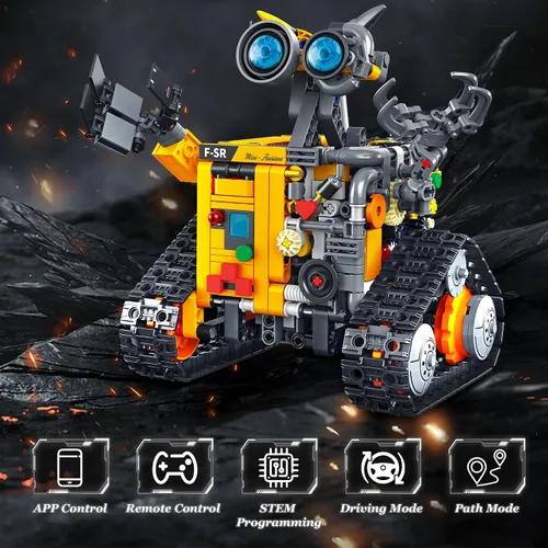 Miniatura 3 de Kit de construcción de robot, aplicación y control remoto, juguetes de robot para niños, 4 en 1, robot de bloques de construcción de control remoto