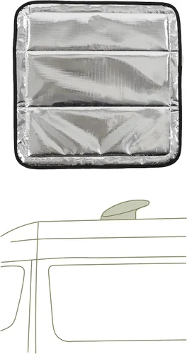 Miniatura 8 de VanEssential Cubierta de ventilación de techo opaca con aislamiento magnético diseñada para (MaxxAir/Fantastic Fan) 16.5 "x 16.5" - Negro