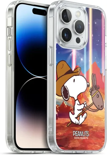 Miniatura 72 de Head Case Designs Funda de gel con licencia oficial de Peanuts Nebula Cactus Needles Snoopy Space Cowboy [protección de grado militar] compatible