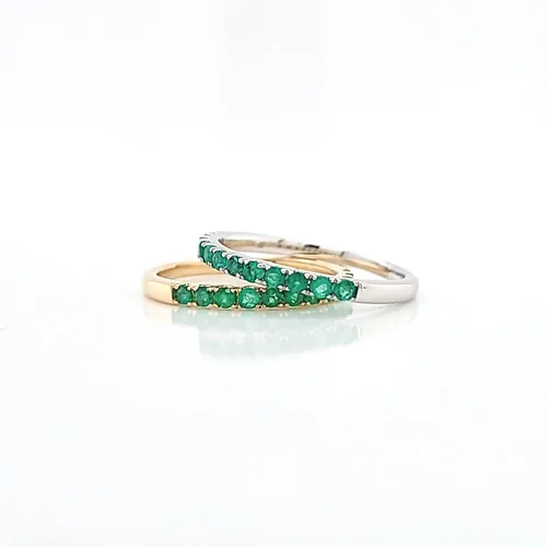 Miniatura 8 de Boston Bay Diamonds 10K Gold Gemstone Stackable Wedding Anniversary Birthstone Band Ring - Choice of Gold Color, Gemstone