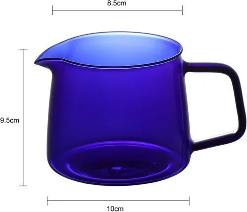 Miniatura 4 de Tazas de vidrio para servir café con mango de boquilla, crema de leche, mezcla de cereales, avena apta para microondas, accesorios de cocina, tazas