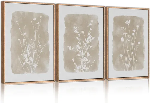 Miniatura 52 de HPINUB - Lienzo decorativo abstracto moderno para pared, juego de 3 impresiones artísticas enmarcadas, pintura de pared grande en blanco y negro, 16