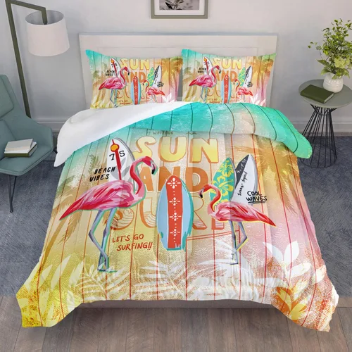 Miniatura 15 de AILONEN Bonito juego de edredón tamaño individual, lindo juego de ropa de cama de ciervo rosa para niños y niñas, juego de edredón Kawaii de ciervos