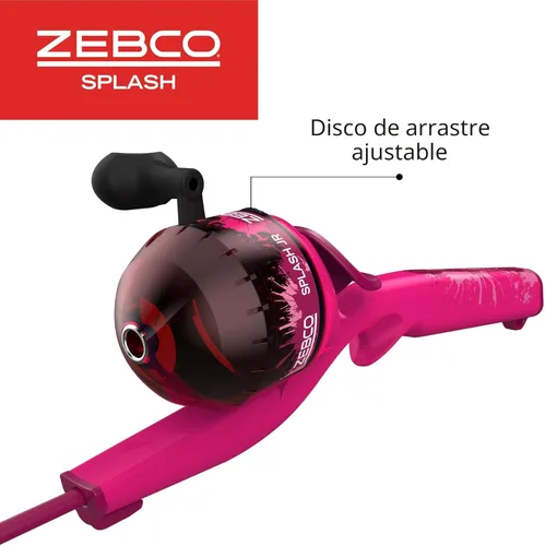 Miniatura 4 de Zebco Youth Floating Spincast Reel and Fishing Rod Combo, Pre-Spooled with 6-Pound Cajun Line Rosa
