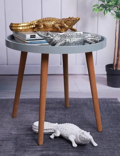 Miniatura 11 de HAUCOZE Estatua de animal de cocodrilo, estatua moderna para decoración del hogar, centro de mesa, regalo para sala de estar, comedor, dormitorio
