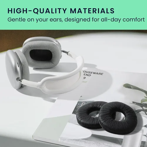 Miniatura 5 de kwmobile Almohadillas para oídos compatibles con Sony MDR-ZX100/ZX110/ZX300/V150 - 2 piezas de repuesto para auriculares, color negro
