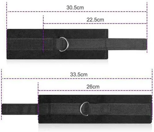 Miniatura 6 de BDSM - Kit sexual de restricciones para parejas, tamaño King, restricciones de cama para tobillo y muñeca, correas de amarre sexual debajo
