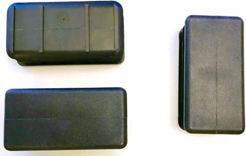 (paquete de 4) tapones rectangulares a presión de 1 x 2 pulgadas (14-23 Ga - 1.83-1.95 pulgadas de largo x 0.84-0.95 pulgadas de ancho ID) | Inserto