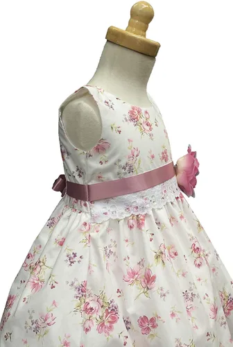 Miniatura 4 de Lito - Vestido de Pascua para niñas con estampado floral de algodón