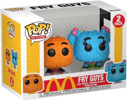 Miniatura 3 de Pop! Iconos de anuncio: McDonald's - Paquete de 2 Fry Guy (naranja y azul)