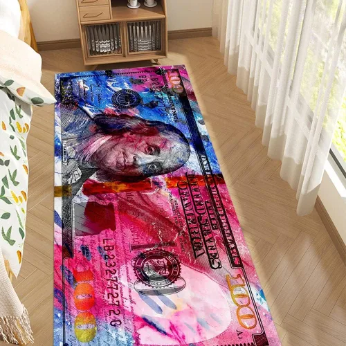 Miniatura 24 de GUBIYU Alfombra de baño negra para baño, alfombra negra y dorada, alfombra de área grande, alfombra de área moderna, alfombra de piso de cien