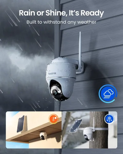 Miniatura 7 de Cámara de seguridad inalámbrica para exteriores, alimentación solar con visión nocturna 2K, Wi-Fi de 2.4/5 GHz, conversación de 2 vías, funciona