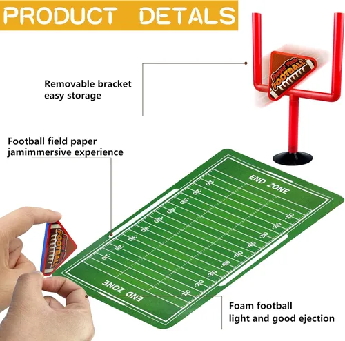 Miniatura 4 de 30 piezas de mini juegos de fútbol de mesa, juegos deportivos con pelotas de fútbol de espuma, poste de portería y tarjetas, juguetes para los Rojo