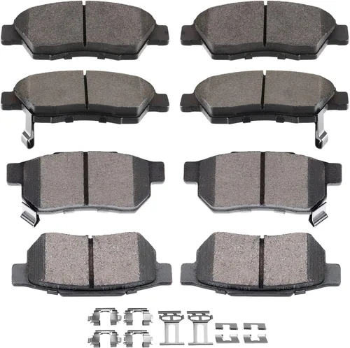 Juego de pastillas de cerámica, D374 D621 D948 SCITOO 8 piezas de pastillas de freno delanteras y traseras para Honda Civic del Sol 1994-1997
