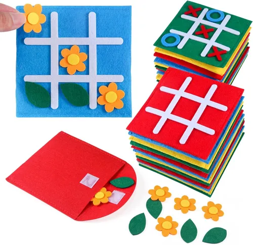 Miniatura 8 de Regalos de fiesta de Navidad, juegos de mesa de Tic Tac Toe para niños de 4 a 8 a 12, rellenos de calcetines de Navidad para niños, juguetes a
