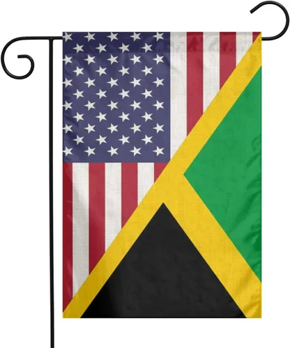 Miniatura 12 de Bandera mexicana de mitad de México, mitad de Puerto Rico, lino mexicano puertorriqueño, tela de arpillera, tela de lino, bandera de jardín, Blanco7