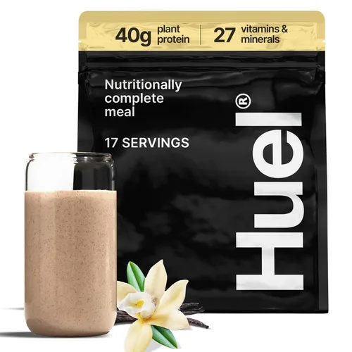 Miniatura 3 de Huel Black Edition Proteína vegana en polvo de vainilla de 1.41 oz Reemplazo nutricionalmente completo de comidas 27 vitaminas y minerales
