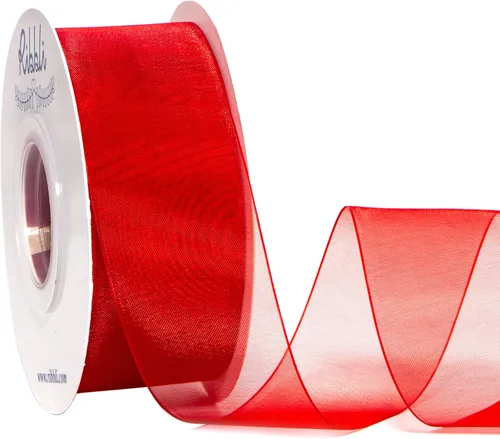 Miniatura 29 de Ribbli - Cinta de organza color oro pálido, 1/2 pulgadas x 50 yardas continuas, cinta transparente dorada para envolver regalos, envolver galletas