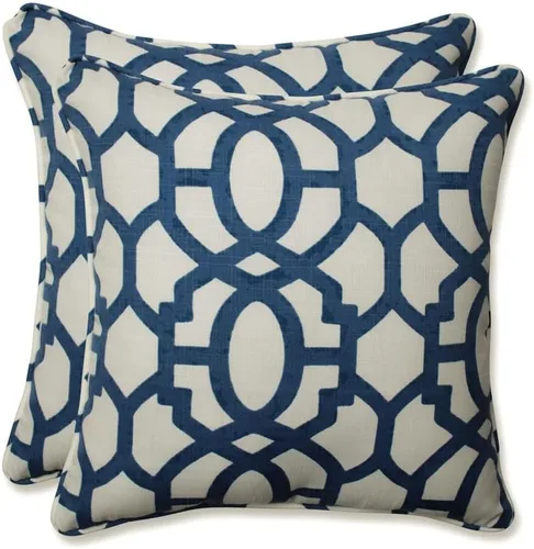 Miniatura 15 de Pillow Perfect Trellis - Almohadas para interiores y exteriores, 2 unidades, lumbares, 11.5 x 18.5 pulgadas, color negro