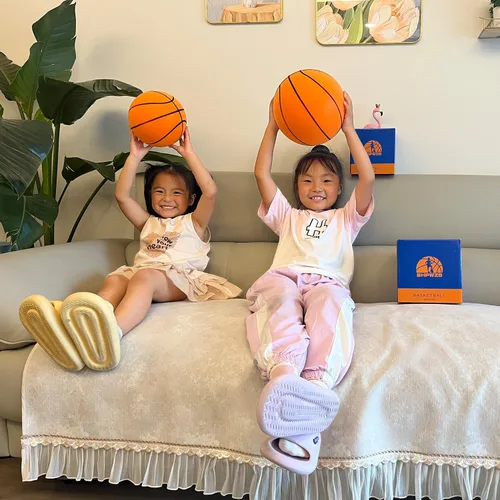 Miniatura 3 de Pelota de baloncesto silenciosa Tamaño Regalo Embalaje Cumpleaños Bola de espuma para interiores Naranja Dribbling silencioso para entrenamiento