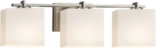 Miniatura 3 de Justice Design Group Lighting FSN-8443-55-OPAL-NCKL Fusion Era Barra de baño de 3 luces, níquel cepillado