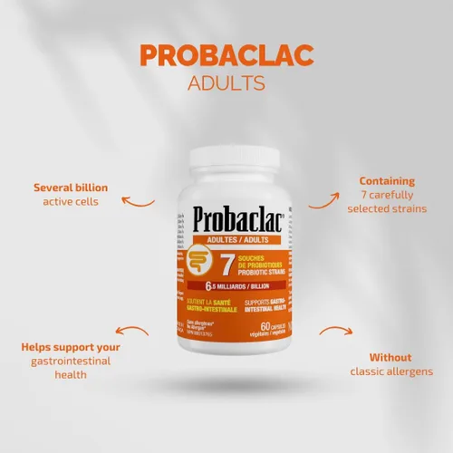 Miniatura 3 de Probaclac Probióticos para adultos – Salud intestinal diaria y apoyo inmunológico, alivia la hinchazón y apoya el equilibrio digestivo – 60 cápsulas