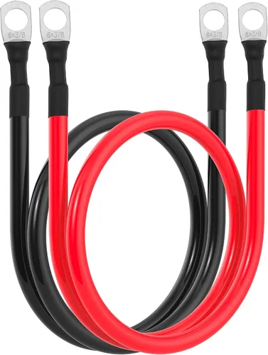 Miniatura 16 de Cable de batería 1/0 AWG 1/0AWG Calibre Cables de inversor de batería para automotriz, solar, marino, barco, RV, automóvil, motocicleta