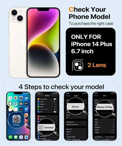 Miniatura 6 de Lifedance Diseñada para funda de iPhone 14 Plus, funda protectora resistente de cuerpo completo con protector de pantalla integrado, protección