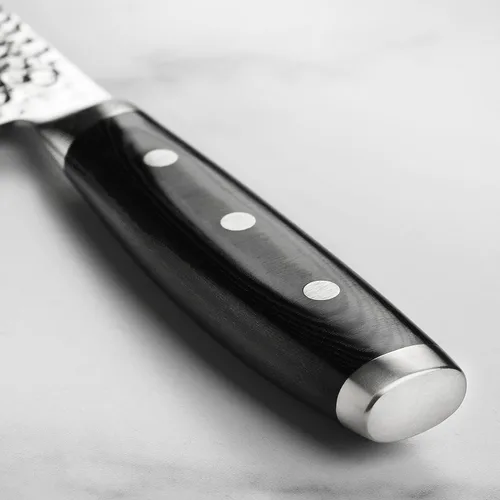 Miniatura 3 de Enso Cuchillo Bunka HD de 7 pulgadas, fabricado en Japón, acero inoxidable de Damasco martillado VG10