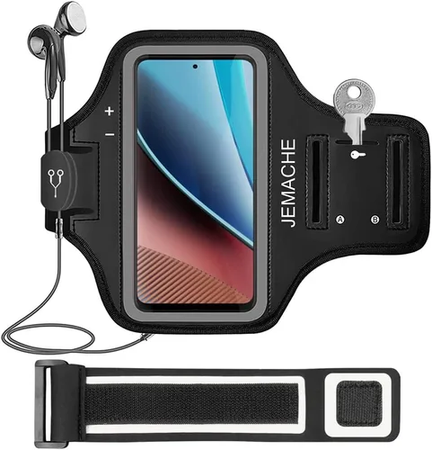 Moto G Stylus/Pure/Power Armband, JEMACHE Gym Workouts Running Arm Band para Motorola Moto G Stylus/Pure/Power/Play (5G) 2023 2022 2021 (negro)