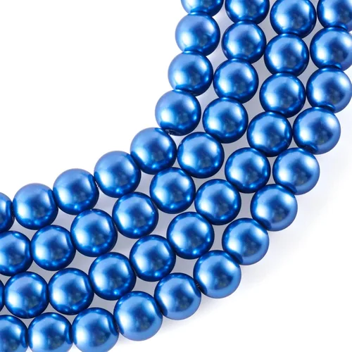 Miniatura 19 de KISSITTY 105 unids/hebra Burly Wood Satin Luster Glass Round Pearl Spacer Bead Loose Beads 0.315 in para bricolaje joyería artesanía 31.4