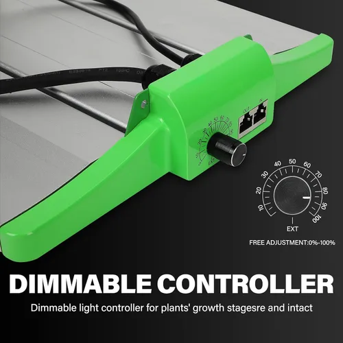 Miniatura 5 de RDJ Bouns Luces de cultivo de 120 W de espectro completo con UV e IR, ángulo de panel ajustable, atenuación de 0-100, cadena de margaritas, luces