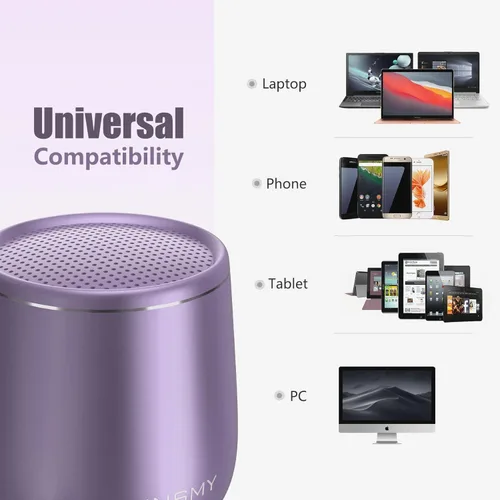Miniatura 7 de INSMY C17-MAX, Altavoz Bluetooth Pequeño Impermeable, Audio Rico, Emparejamiento, Portátil, de Mano, Púrpura