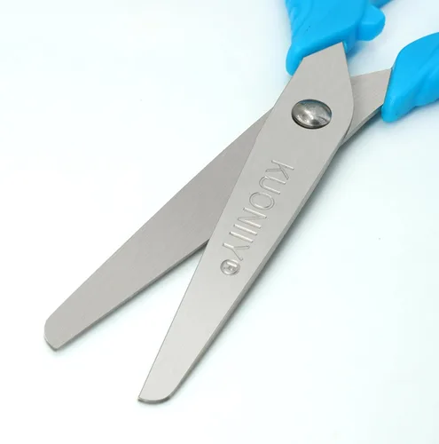 Miniatura 4 de Tijeras para niños con asas de agarre cómodo, tijeras romas de 5 pulgadas para la escuela y el aula, azul, verde, rosa, paquete de 6