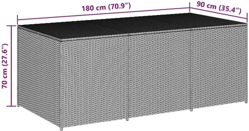 Miniatura 3 de vidaXL Cofre de almacenamiento para patio, caja de terraza con tapa, armario de patio, baúl de almacenamiento para cojines de exterior, almohadas