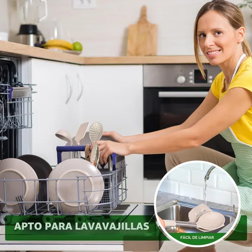 Miniatura 4 de HOTEC Utensilios de cocina de silicona resistentes al calor de 446 °F, juego de utensilios de cocina, juego de espátula, sin BPA, utensilios de Caqui