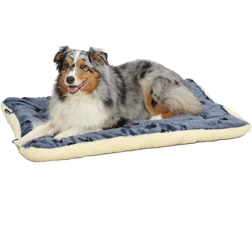 Miniatura 13 de Cama reversible para mascota, diseño en lana para perro o gato , 24 - pulgadas, Azul